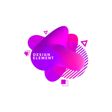 Abstract liquid shape.modern graphic elements. Fluid dynamical colored forms banner. Gradient abstract liquid shapes. Vector illustration.のイラスト素材