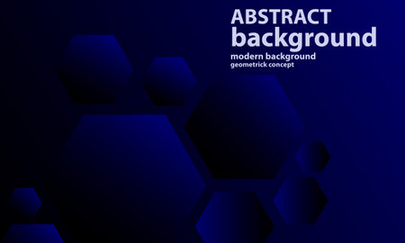 Abstract dark blue background with hexagon shape and memphis ornament for banner, wallpaper, sales banner, poster, abstract blue navy motion backgrounds white space for textのイラスト素材