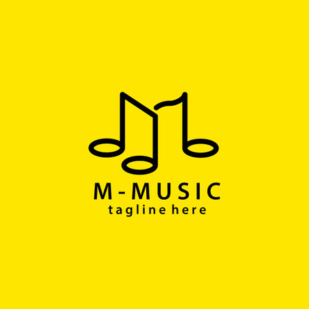 music vector logo graphic modern abstractのイラスト素材