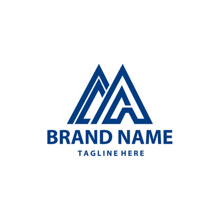 MA abstract initials modern trendy financial company logo designのイラスト素材