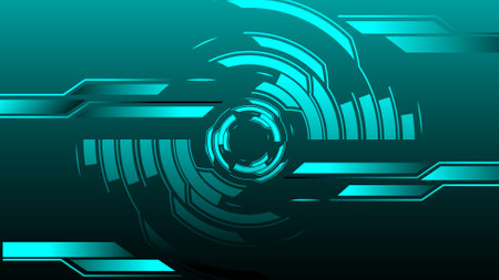 HUD data screen, digital dashboard interface and virtual infographics, vector UI panelのイラスト素材