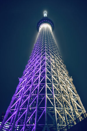 TOKYO,JAPAN - MAY 20, 2022 : Tokyo Skytree, communication tower, 634.0 meters (2,080 ft)
