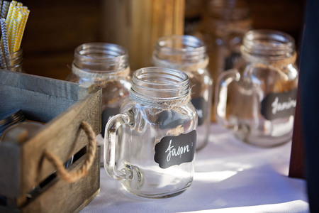 Wedding Reception Table Decoration Detailの写真素材