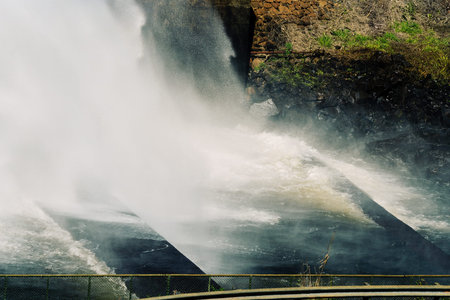 Water spraying from dam on Lake Tinaroo Australia