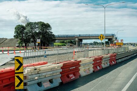 MACKAY, QUEENSLAND, AUSTRALIA - JUNE 2019: An overpass being construction as part of a bypass route away from city centerのeditorial素材