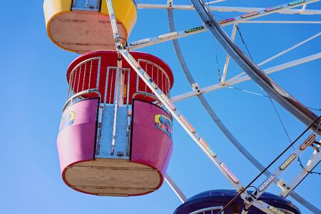 Photo for MACKAY, QUEENSLAND, AUSTRALIA - JUNE 2019: Ferris wheel ride high in the sky at Mackay Annual Show - Royalty Free Image