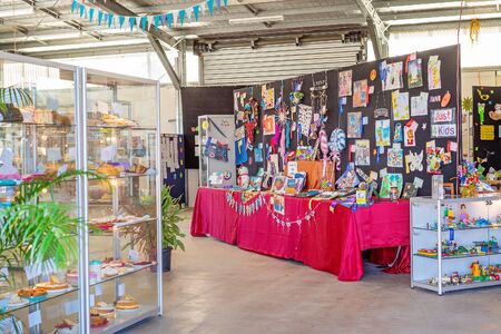 MACKAY, QUEENSLAND, AUSTRALIA - JUNE 2019: Handcraft and baking competitions judged at Mackay Annual Showのeditorial素材