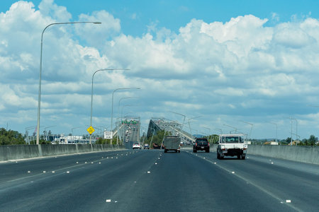 Sunshine Coast, Queensland, Australia - 20th September 2019: Traveling the highway into Brisbane