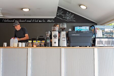 Brisbane, Queensland, Australia - 26th September 2019: Walts coffee shop in a quiet suburban streetのeditorial素材