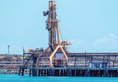 Mackay, Queensland, Australia - October 2019: Port Of Mackay is a multi commodity port by throughput and is one of the major servicing centres for Central Queensland mining and agricultural industriesのeditorial素材
