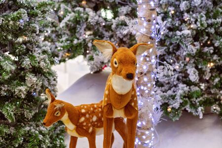 Mackay, Queensland, Australia - November 2019: Christmas decorations at Santa photos area in Caneland Shopping Centerのeditorial素材