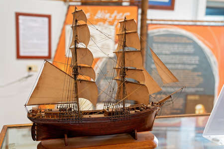 Townsville, Queensland, Australia - June 2020: Display in the maritime museum collection of memorabiliaのeditorial素材