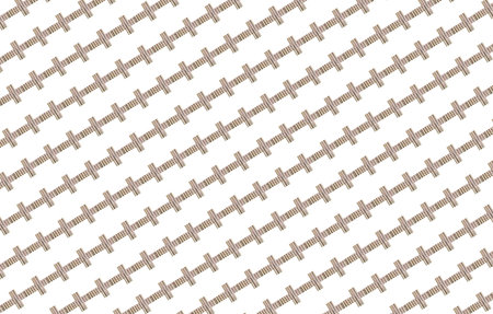 Repeated grey angled cross pattern on white background. Modern style texture.