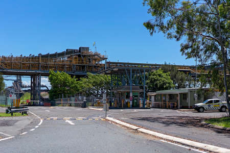 Mackay, Queensland, Australia - March 2021: Port of Hay Point terminal exporting thermal and metallurgical coal from Central Queenslandâs Bowen Basin mines to ports around the world.のeditorial素材