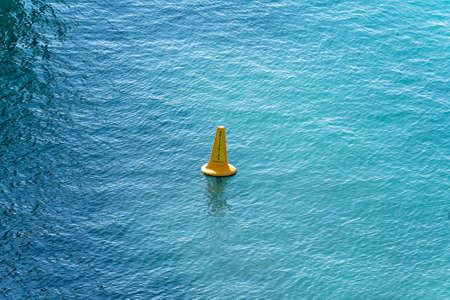 Airlie Beach, Queensland, Australia - April 2021: No fishing research area floating signのeditorial素材