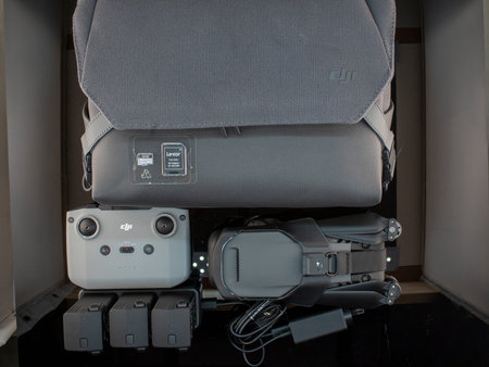 Mackay, Queensland, Australia - December 2021: DJI Mavic 3 drone combo bundle equipment
