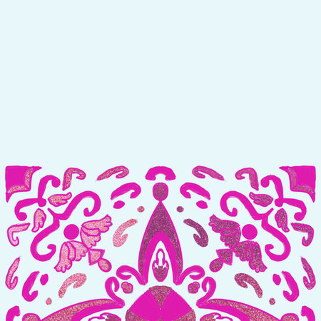 Stationery paper for communications with eye catching pattern border in colorful tones, with copy...