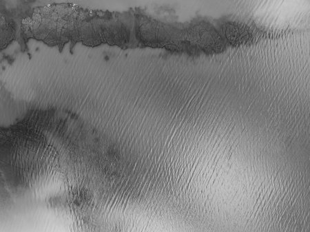 Eungella Dam Queensland Australia with low water levels showing texture in the and pattern in the...