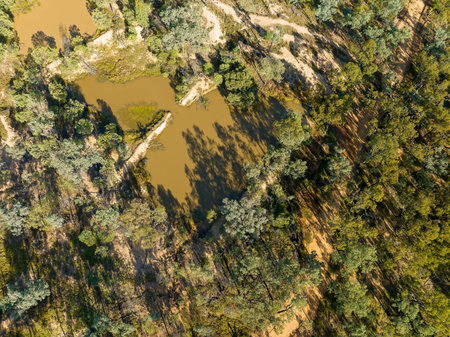 Drone aerial of part of the Reward diggings sapphire mining leases. Sapphire Rubyvale gemfields...