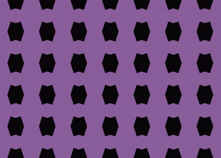 Seamless repeat pattern of shapes in purple and blackの写真素材