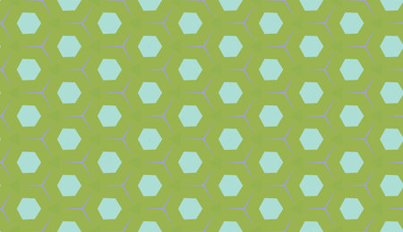 Seamless repeat pattern of hexagon shapes in green