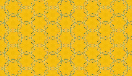 Soft painterly quilt fabric in a yellow and green pastel seamless geometric repeating pattern....