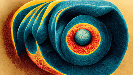 Synchrotron radiation by slowly rotating fermions ultra realistic, detailed, ornate - ai generated...
