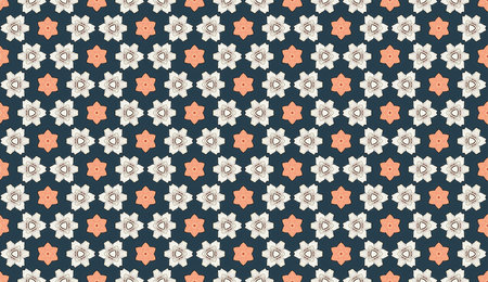 Background seamless repeat pattern or fabric. Geometric shapes artistic illustration small scale.