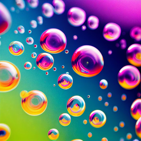 Vibrant floating bubbles background wallpaper, colorful and interesting, a cool design for posters...