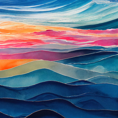 Luxury abstract fluid art painting in alcohol ink technique. Imitation of textured marble stone cut in a dreamy design. Creative illustration useful as digital wallpaper.の写真素材