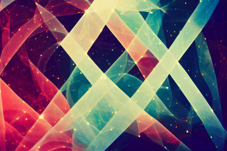 Translucent abstract shapes background, soft, colorful artistic and decorative design to print on stationery and invitations. Creative illustration useful as digital wallpaper.の写真素材