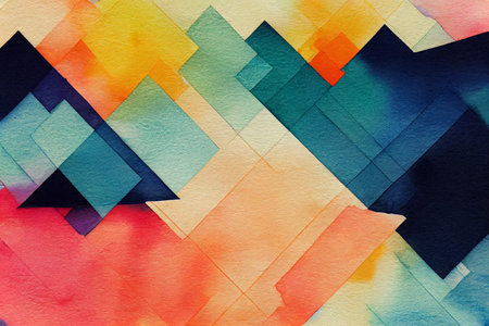Textured pattern design full of color and geometric shapes. Excellent as a digital wallpaper. An...