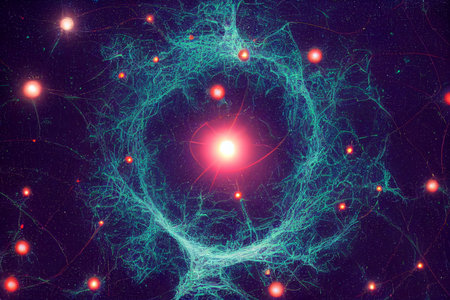 Creative illustration of a quark, which is a type of elementary particle and a fundamental...