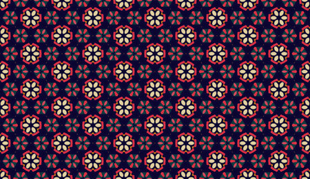Seamless repeating pattern illustration, useful for fabric, wallpaper, cards, stationery and backgrounds.の写真素材
