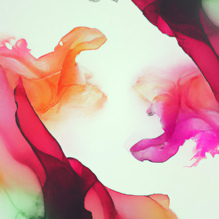 Alcohol ink illustration featuring transparent colors with hints of glitter and texture. Soft and pretty and useful as a background or wallpaper.の写真素材