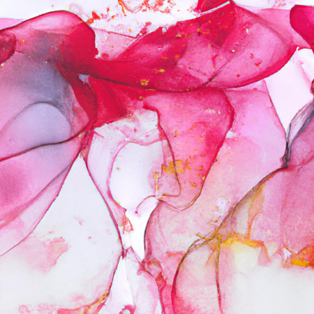 Alcohol ink illustration featuring transparent colors with hints of glitter and texture. Soft and pretty and useful as a background or wallpaper.の写真素材