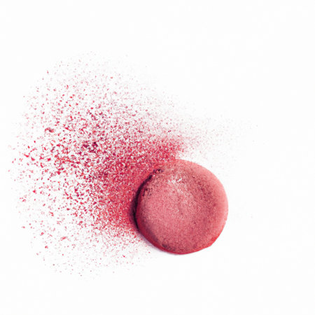 Powder explosion illustration with texture and color.