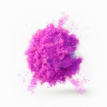 Powder explosion illustration with texture and color.の写真素材