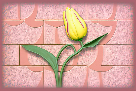 Creative illustration of a decorative flower with curving linesの素材