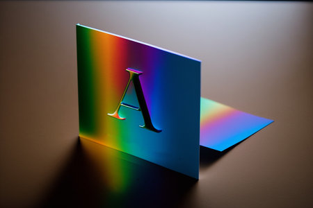 Illustration of a capital letter type created with embossing in Aiの素材
