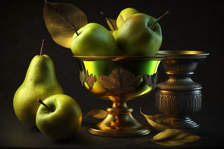 Illustration of a delicious bowl of colorful fruitの素材