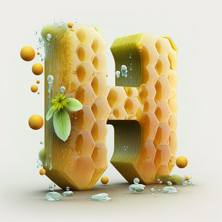 A stylish decorated alphabet letter illustration on a white backgroundの素材