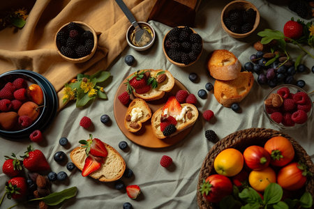 Delicious healthy food ready to eatの素材