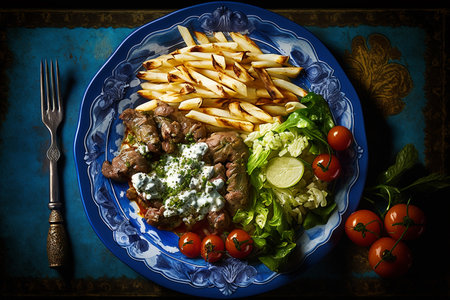 Delicious healthy food ready to eatの素材