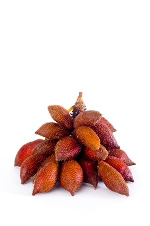 Thai sweet fruit, Zalacca isolated on white backgroundの写真素材