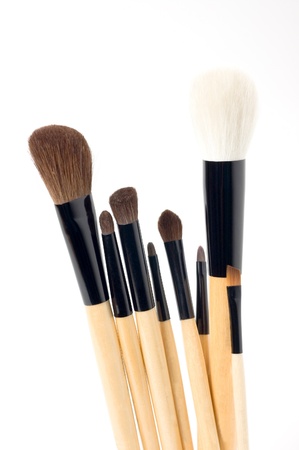 make-up brushes isolated on a white background - beauty treatment の写真素材
