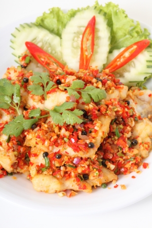 thai food, fish chili fireの写真素材