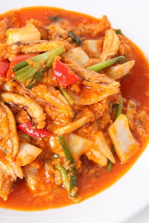 Chili Crab fire seafoodの写真素材
