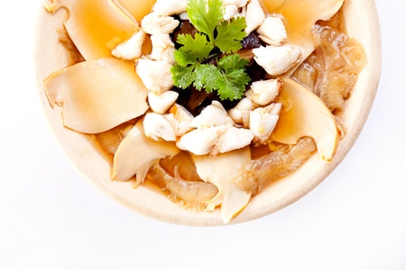 shark fin soup, Chinese food, white backgroundの写真素材