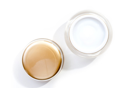 beauty cream container on white backgroundの写真素材